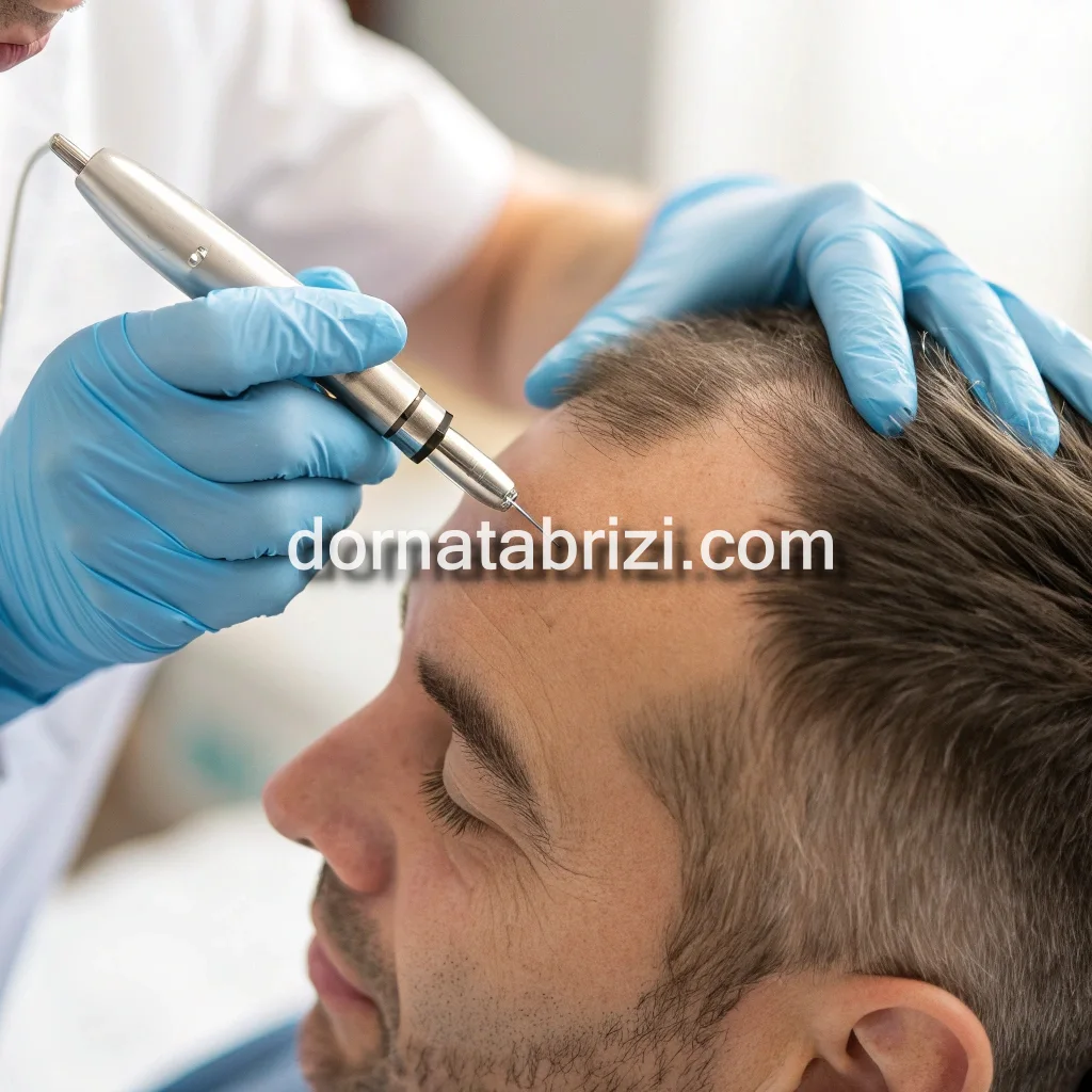 عکس درنا تبریزی متخصص خدمات پیوند مو طبیعی با قیمت مناسب در شیراز عفیف آباد